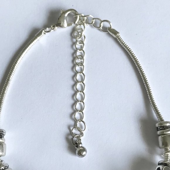 Seahorse Sea Life Charm Bracelet Shells Silver Plated Island 8-11" Plus Size - Picture 8 of 10